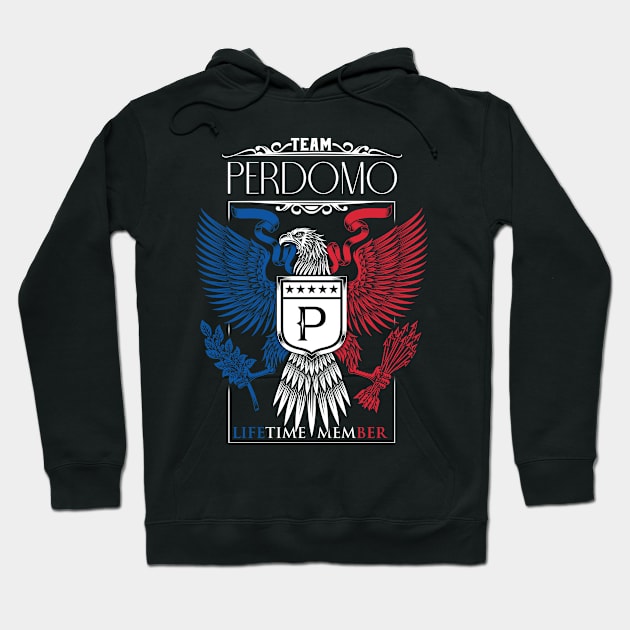 Team Perdomo Lifetime Member, Perdomo Name, Perdomo Middle Name Hoodie by inevitablede